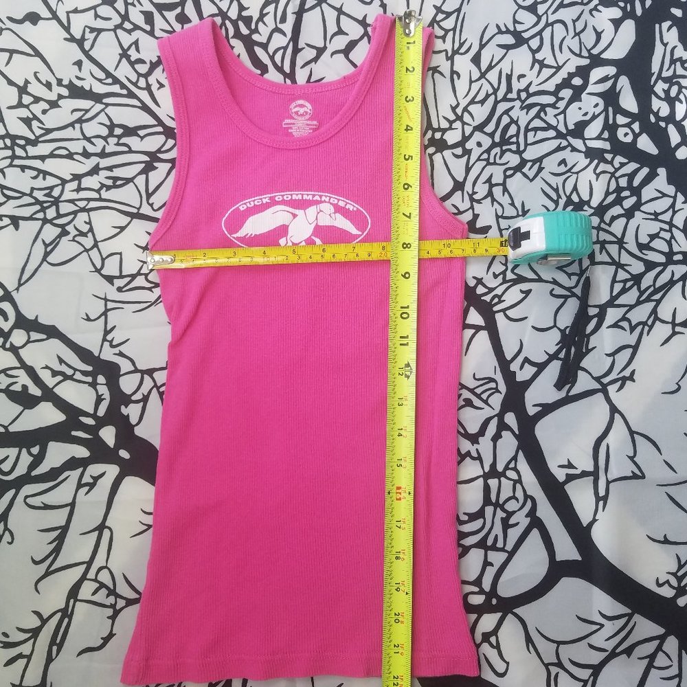 4/$25 Duck Commander | Pink Ribbed Tank Top XS - Picture 5 of 7